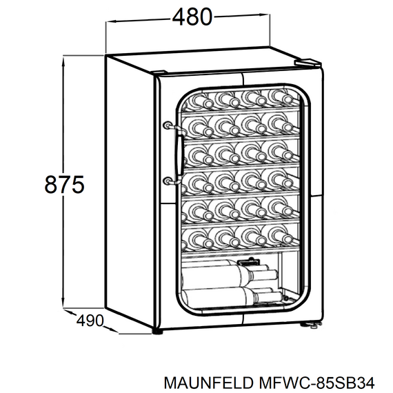 Винный шкаф Maunfeld MFWC-85SB34 фото 8