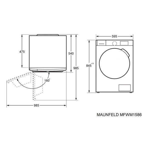 Стиральная машина c сушкой инвертором и паром Maunfeld MFWM1586WHS фото 18