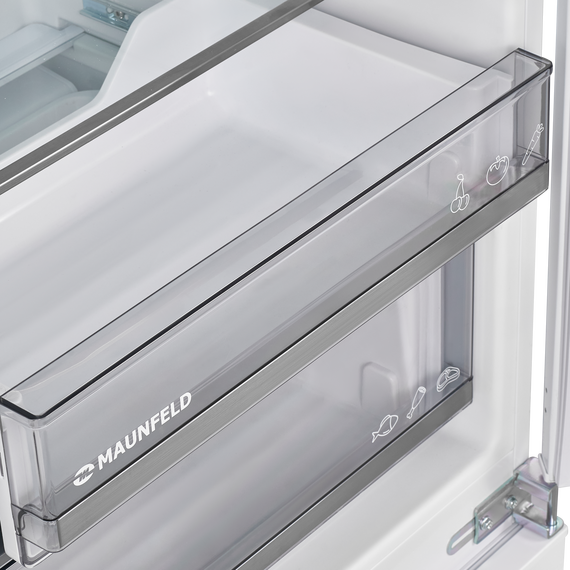 Встраиваемый двухкамерный холодильник Maunfeld MBF17754NFWHGR LUX Inverter фото 16