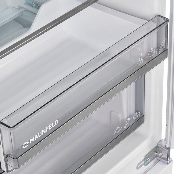 Встраиваемый двухкамерный холодильник Maunfeld MBF177NFFWGR Inverter фото 3