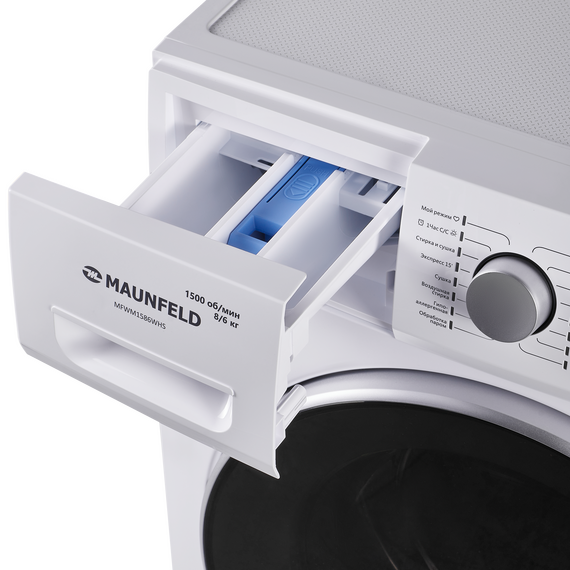 Стиральная машина c сушкой инвертором и паром Maunfeld MFWM1586WHS фото 15