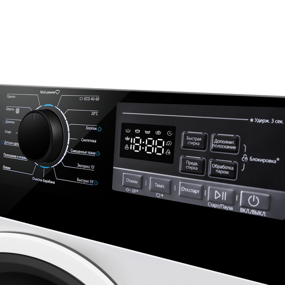 Стиральная машина c инвертором и паром Maunfeld MFWM1410STWH03 фото 9