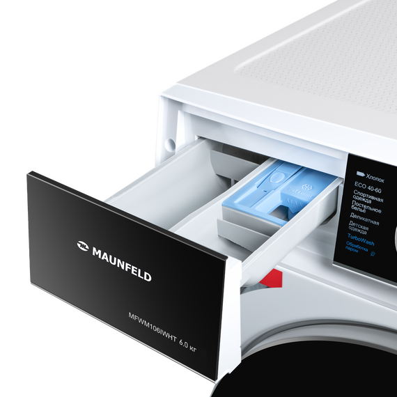 Стиральная машина c инвертором и паром Maunfeld MFWM106IWHT фото 13