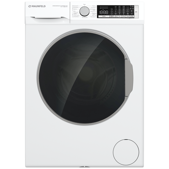 Стиральная машина с инвертором и паром Maunfeld MFWM128WH300 ST INVERTER SLIM фото 
