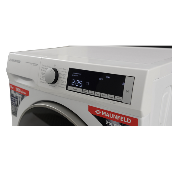 Стиральная машина с инвертором и паром Maunfeld MFWM128WH300 ST INVERTER SLIM фото 5