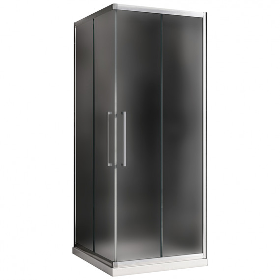 Душевое ограждение Abber Schwarzer Diamant 90х90 см AG02090MH, хром/матовое фото 