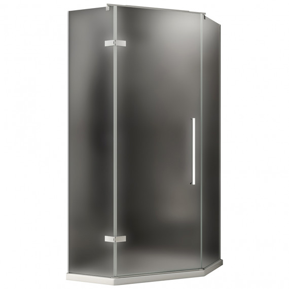 Душевое ограждение Abber Ewiges Wasser 100х100 см AG05100M, хром/матовое фото 
