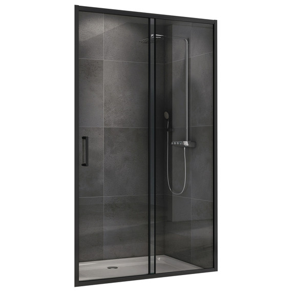 Душевая дверь Abber Schwarzer Diamant 130 см AG30130B5, чёрный/прозрачное фото 