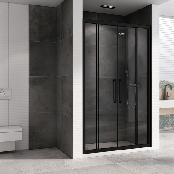 Душевая дверь Abber Schwarzer Diamant 180 см AG33180BH, чёрный/прозрачное фото 7