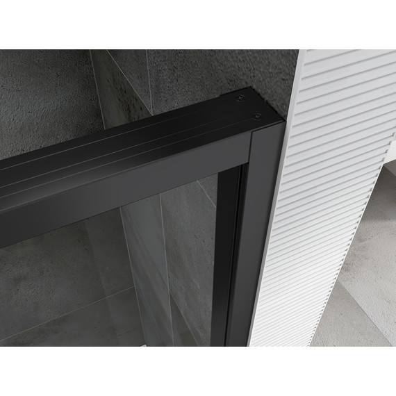 Душевая дверь Abber Komfort 170 см AG93170B (стекло 8 мм) чёрный/прозрачное фото 2