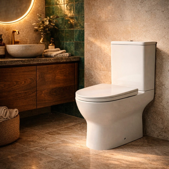 Унитаз-компакт безободковый Azario Mist AZ-45T с быстросъемным сиденьем микролифт (система смыва Торнадо) фото 12