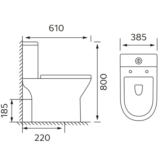 Унитаз-компакт безободковый Azario Mist AZ-45T с быстросъемным сиденьем микролифт (система смыва Торнадо) фото 16