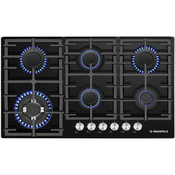 Газовая варочная поверхность Maunfeld EGHG.95.63CB/G (чёрное стекло) фото 