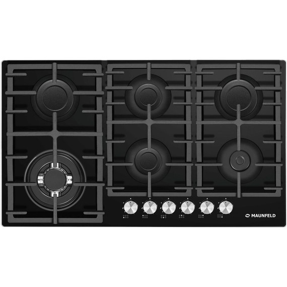 Газовая варочная поверхность Maunfeld EGHG.95.63CB/G (чёрное стекло) фото 2