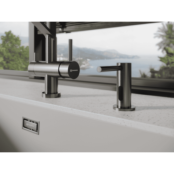 Дозатор для моющего средства сенсорный OM-09 sensor bn 4995099, нержавеющая сталь фото 2