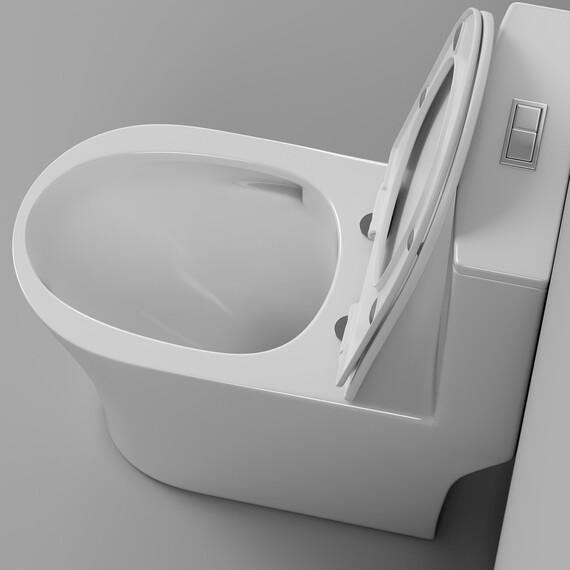 Унитаз-моноблок с ультратонким ободком Grossman Thin Rim GR-5607SQ с тонкой крышкой микролифт (система смыва Торнадо) фото 11