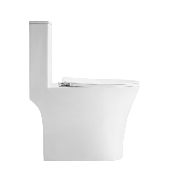 Унитаз-моноблок с ультратонким ободком Grossman Thin Rim GR-5607SQ с тонкой крышкой микролифт (система смыва Торнадо) фото 4