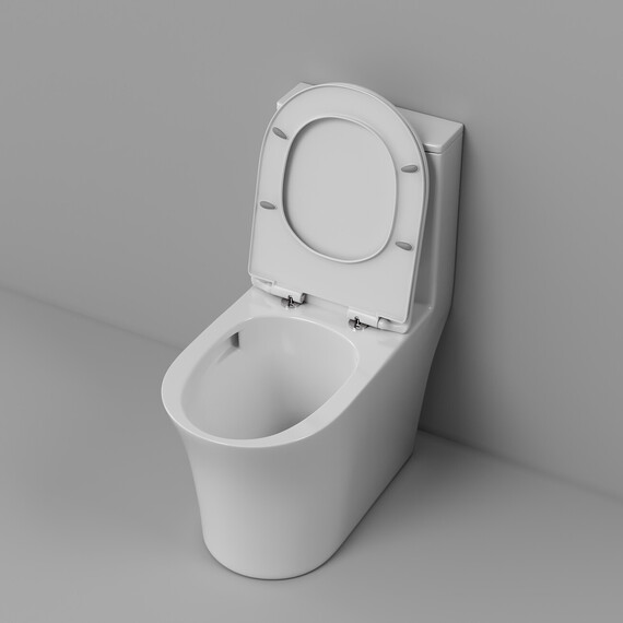 Унитаз-моноблок с ультратонким ободком Grossman Thin Rim GR-5607SQ с тонкой крышкой микролифт (система смыва Торнадо) фото 9