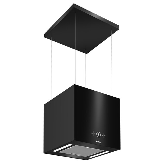 Вытяжка Korting KHA 40828 GN (чёрное стекло) фото 