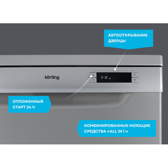 Отдельностоящая посудомоечная машина Korting KDF 60678 S фото 25