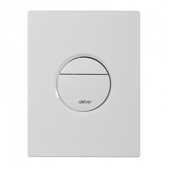 Кнопка смыва пневматическая Abber AC0126MW, белый матовый фото 