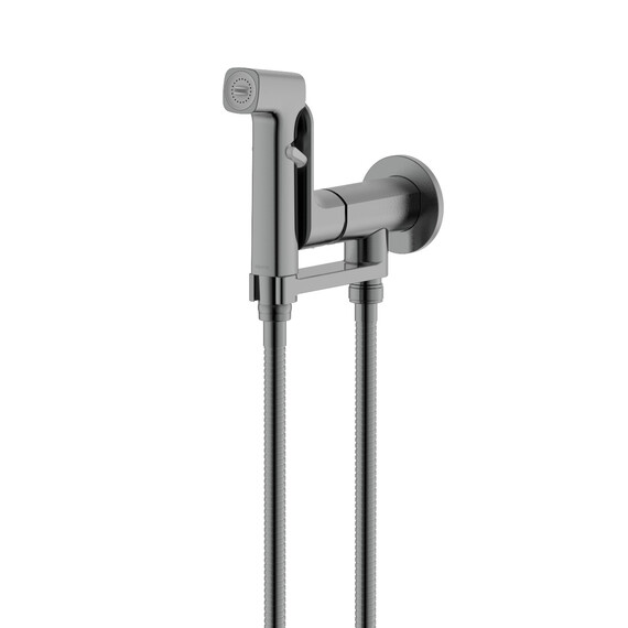 Набор для гигиенического душа Aquatek Альфа AQ1919BGM (со скрытой частью) оружейная сталь фото 