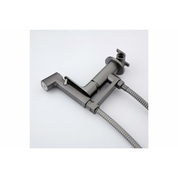 Набор для гигиенического душа Aquatek Альфа AQ1919BGM (со скрытой частью) оружейная сталь фото 4