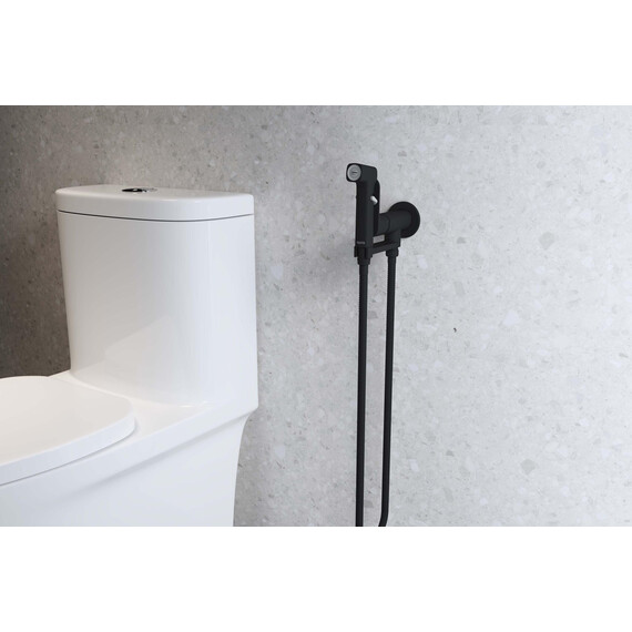 Набор для гигиенического душа Aquatek Альфа AQ1919MB (со скрытой частью) чёрный матовый фото 3