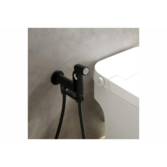 Набор для гигиенического душа Aquatek Альфа AQ1919MB (со скрытой частью) чёрный матовый фото 5