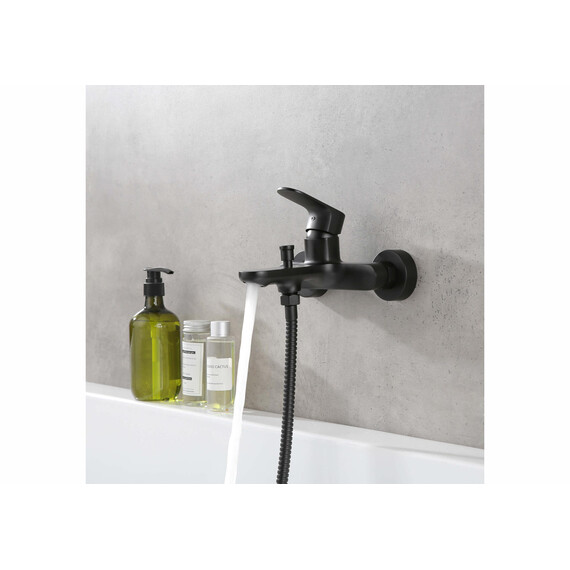 Смеситель для ванны Aquatek Альфа AQ1940MB, чёрный матовый фото 7