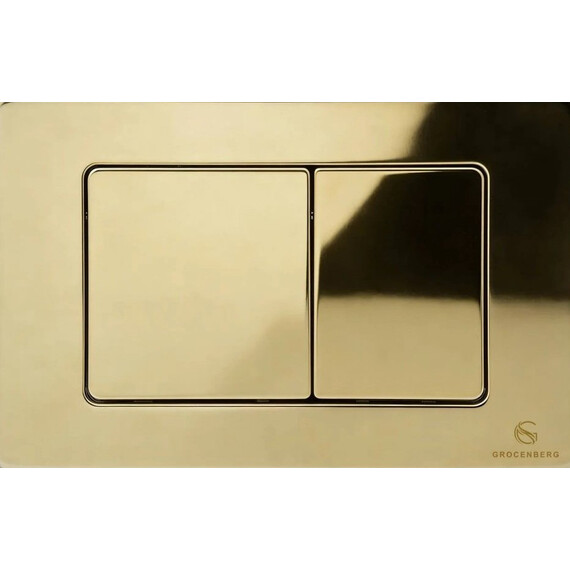 Инсталляция для подвесного унитаза Grocenberg GS3050-KM3080GO с кнопкой смыва золото фото 2