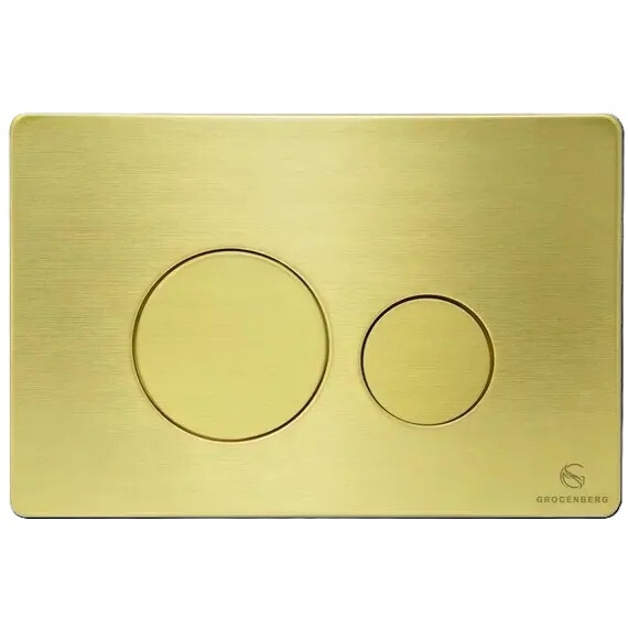 Инсталляция для подвесного унитаза Grocenberg GS3050-KM3090MG с кнопкой смыва золото матовое фото 2