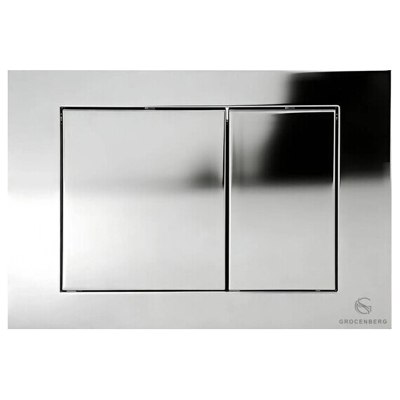 Инсталляция для подвесного унитаза Grocenberg GS3050-KP3080CR с кнопкой смыва хром фото 2