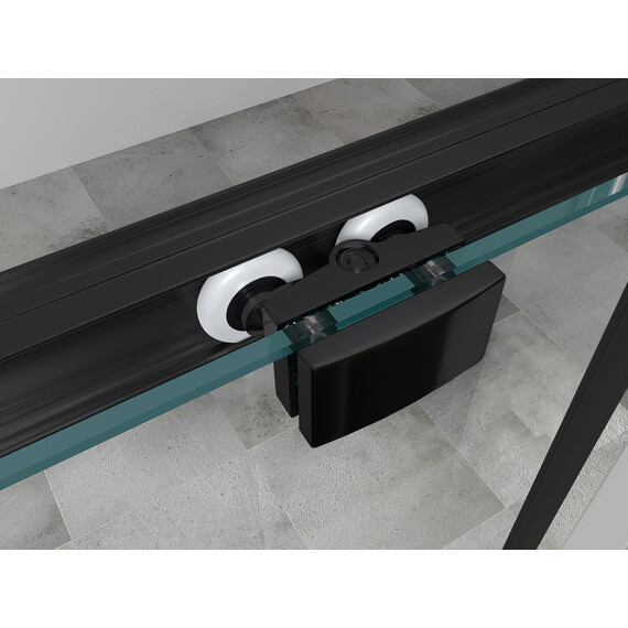 Душевое ограждение Abber Schwarzer Diamant 120х60 см AG30120BH-S60B, чёрный/прозрачное фото 5