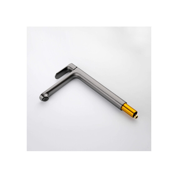 Смеситель для раковины высокий Aquatek Альфа AQ1904BGM, оружейная сталь фото 7