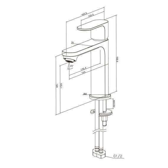 Смеситель для раковины Aquatek Альфа AQ1910BGM, оружейная сталь фото 2