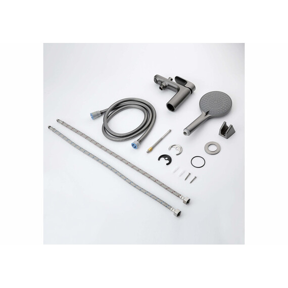 Смеситель для ванны Aquatek Альфа AQ1944BGM, оружейная сталь фото 8