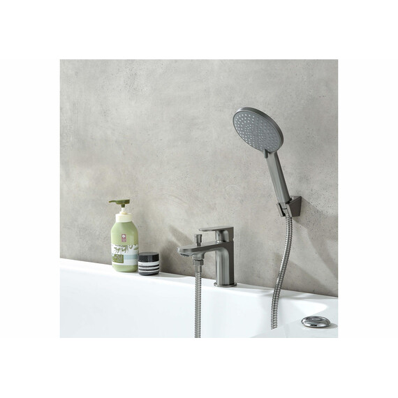 Смеситель для ванны Aquatek Альфа AQ1944BGM, оружейная сталь фото 3