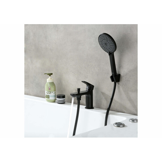 Смеситель для ванны Aquatek Альфа AQ1944MB, чёрный матовый фото 5