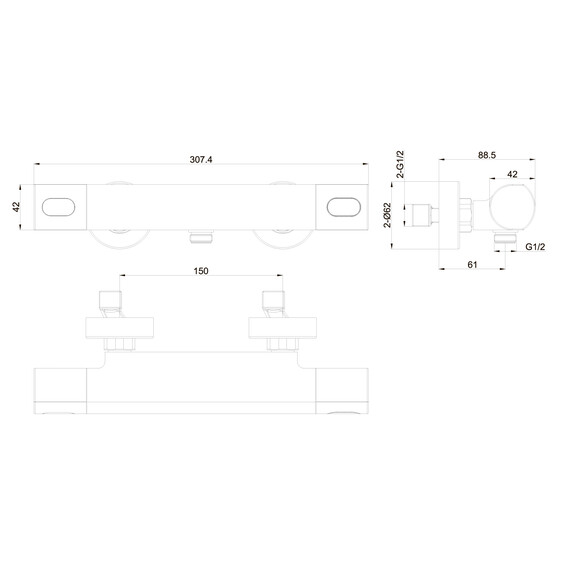 Смеситель для душа с термостатом Aquatek Альфа AQ1963CR фото 4