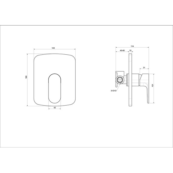 Смеситель для душа Aquatek Альфа AQ1966CR (со скрытой частью) фото 4