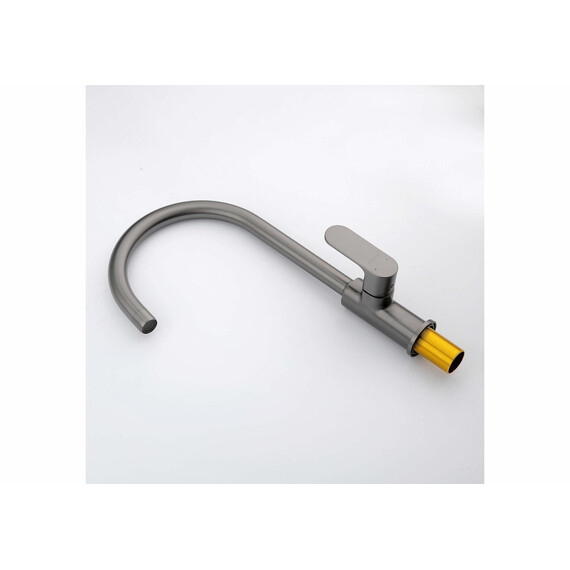 Смеситель для кухни Aquatek Альфа AQ1982BGM, оружейная сталь фото 8