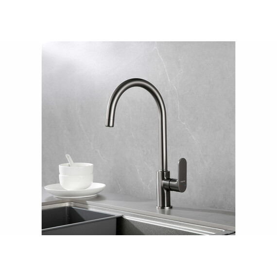 Смеситель для кухни Aquatek Альфа AQ1982BGM, оружейная сталь фото 3