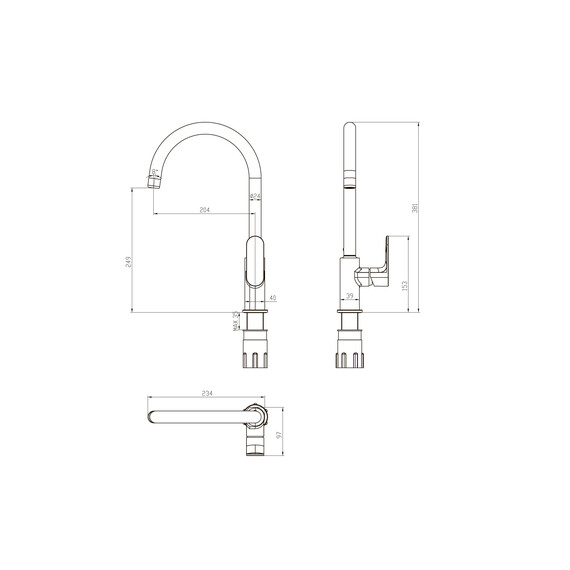 Смеситель для кухни Aquatek Альфа AQ1982CR фото 4