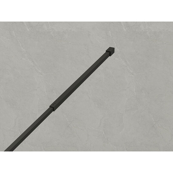 Душевая перегородка Loranto Walk-in 120 см CS-W02B-120 (стекло 8 мм) чёрный матовый/прозрачное "Лофт клетка" фото 5