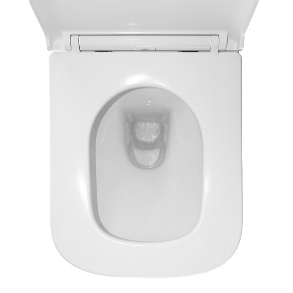 Унитаз-компакт безободковый Azario VARO AZ-2171-1 с тонкой крышкой микролифт фото 11