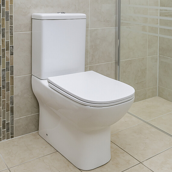 Унитаз-компакт безободковый Azario VARO AZ-2171-1 с тонкой крышкой микролифт фото 15