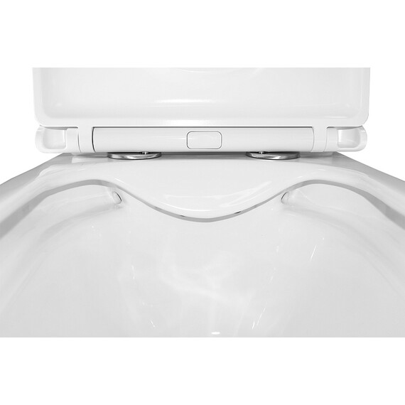 Унитаз-компакт безободковый Azario VARO AZ-2171-1 с тонкой крышкой микролифт фото 8