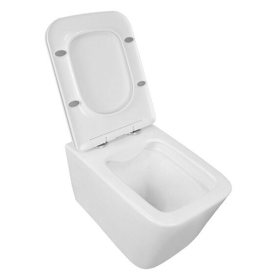 Унитаз подвесной безободковый Azario TALAS AZ-87268 с тонкой крышкой микролифт фото 6