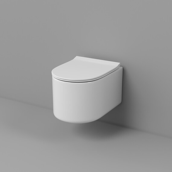 Унитаз подвесной с ультратонким ободком Grossman Thin Rim GR-5606SQ с тонкой крышкой микролифт (Система смыва торнадо) фото 7